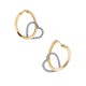 ARETES DE ORO AMARILLO Y BLANCO CON ZIRCONIAS 0763YW-32 - Envío Gratuito