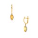 ARETES DE ORO AMARILLO DE CON DIAMANTES Y CITRINA 10334W-CT4YV - Envío Gratuito