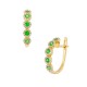 ARETES DE ORO AMARILLO CON DIAMANTE Y SAVORITE 10540W-TV4YT - Envío Gratuito