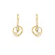 ARETES DE CORAZÓN EN ORO AMARILLO CON DIAMANTE Y OLIVINA 13040W-LQ4YT - Envío Gratuito