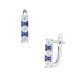 ARETES DE ORO BLANCO CON DIAMANTES Y ZAFIRO AZUL 13284W-BS4WV - Envío Gratuito