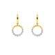 ARETES DE ORO AMARILLO CON PLATINADO CON ZIRCONIAS CA017B-Y - Envío Gratuito