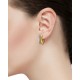 ARETES DE ORO BICOLOR CON DIAMANTES 12227W-WD4YT - Envío Gratuito