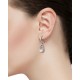 ARETES DE ORO BLANCO CON DIAMANTES Y PERLA 13355W-WPWT - Envío Gratuito