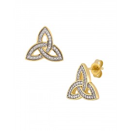 ARETES DE ORO AMARILLO CON BRILLANTES ER01796EY