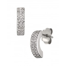 ARETES DE ORO BLANCO CON DIAMANTES B1873B-E