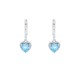 ARETES DE CORAZÓN EN ORO BLANCO CON DIAMANTES Y TOPACIO AZUL 13038WBB4WV - Envío Gratuito