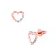 ARETES DE CORAZÓN EN ORO ROSA CON DIAMANTES 11059WWD4RV - Envío Gratuito