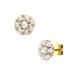 ARETES DE ORO AMARILLO CON DIAMANTES Y PERLA 13594W-WP4YT - Envío Gratuito