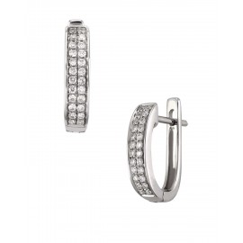 ARETES DE ORO BLANCO CON DIAMANTES 40322W-WD4WP