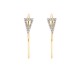 ARETES DE ORO AMARILLO CON DIAMANTES 16975EWD4YV - Envío Gratuito