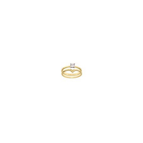 ANILLO SOLITARIO DE ORO AMARILLO B725 - Envío Gratuito