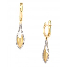 ARETES DE ORO AMARILLO CON DIAMANTES 12669W-WD4YT