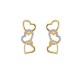 ARETES DE CORAZÓN EN ORO AMARILLO CON DIAMANTES 12498W-WD4YT - Envío Gratuito