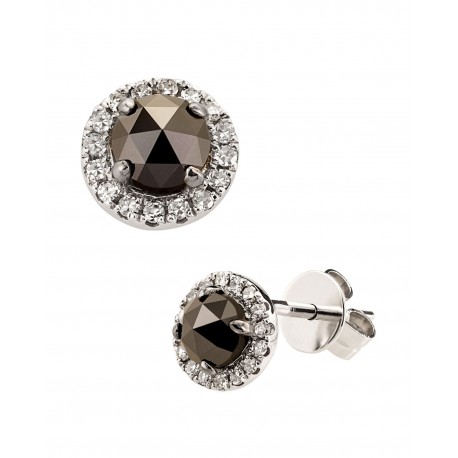 ARETES DE ORO BLANCO CON DIAMANTES 10788W-LD4WV - Envío Gratuito