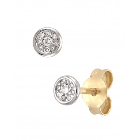 ARETES DE ORO BLANCO CON BRILLANTES E27A0123 - Envío Gratuito