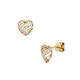 ARETES DE CORAZÓN EN ORO AMARILLO CON DIAMANTES 12386W-WD4YV - Envío Gratuito