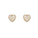 ARETES DE CORAZÓN EN ORO AMARILLO CON DIAMANTES 12386W-WD4YV - Envío Gratuito