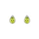 ARETES DE ORO BLANCO CON DIAMANTES Y PERIDOTO 13027W-PO4WV - Envío Gratuito