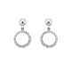 ARETES DE ORO BLANCO CON DIAMANTES B1206-EB - Envío Gratuito