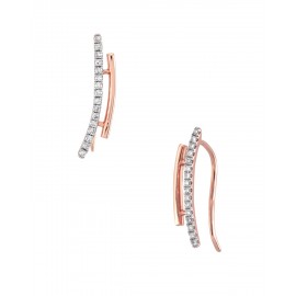 ARETES DE ORO ROSA CON DIAMANTES 16941EWD4RV - Envío Gratuito