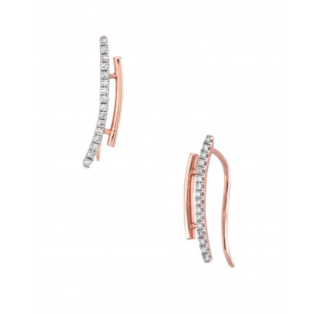 ARETES DE ORO ROSA CON DIAMANTES 16941EWD4RV - Envío Gratuito