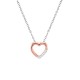 DIJE DE CORAZÓN EN ORO ROSA CON DIAMANTES 11059S-WT4RT - Envío Gratuito