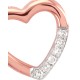 DIJE DE CORAZÓN EN ORO ROSA CON DIAMANTES 11059S-WT4RT - Envío Gratuito