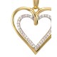 DIJE DE CORAZÓN EN ORO BLANCO Y AMARILLO CON DIAMANTES PH3233YW - Envío Gratuito