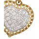 DIJE DE CORAZÓN EN ORO BLANCO Y AMARILLO CON BRILLANTES PF5287YW - Envío Gratuito