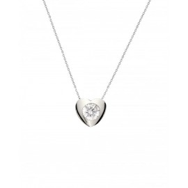 DIJE DE CORAZÓN EN ORO BLANCO CON ZIRCONIA KLY1033W