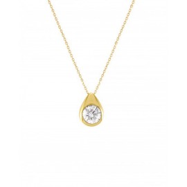 DIJE DE GOTA EN ORO AMARILLO CON ZIRCONIA KLY1029Y