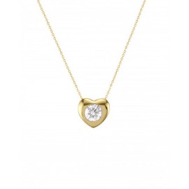 DIJE DE CORAZÓN EN ORO AMARILLO CON ZIRCONIA KLY1033Y