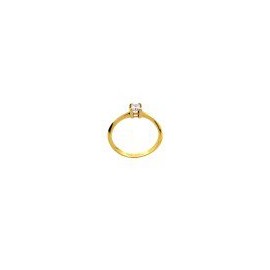 ANILLO SOLITARIO DE ORO AMARILLO Y BLANCO B2417C