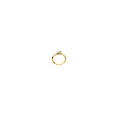 ANILLO SOLITARIO DE ORO AMARILLO Y BLANCO B2417C - Envío Gratuito