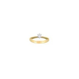 ANILLO SOLITARIO DE ORO AMARILLO Y BLANCO 551BIC-25 - Envío Gratuito