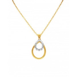 DIJE DE ORO BICOLOR CON ZIRCONIAS CA057B-YW - Envío Gratuito