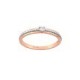 ANILLO SOLITARIO DE ORO ROSA Y BLANCO KV00424R-5R-D00 - Envío Gratuito