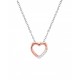 DIJE DE CORAZÓN EN ORO ROSA CON DIAMANTES 11059S-WT4RT - Envío Gratuito