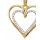 DIJE DE CORAZÓN EN ORO BLANCO Y AMARILLO CON DIAMANTES PH3233YW - Envío Gratuito