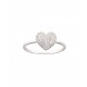 ANILLO DE CORAZÓN EN ORO BLANCO CON BRILLANTES RG03732W - Envío Gratuito