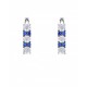 ARETES DE ORO BLANCO CON DIAMANTES Y ZAFIRO AZUL 13284W-BS4WV - Envío Gratuito