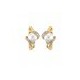 ARETES DE ORO AMARILLO CON DIAMANTES Y PERLA 15027W-WP4YV - Envío Gratuito