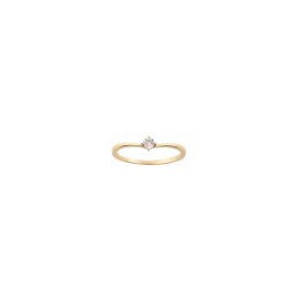 ANILLO SOLITARIO DE ORO AMARILLO Y BLANCO 12898R-WD4YV - Envío Gratuito