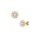 ARETES DE ORO AMARILLO CON DIAMANTES Y PERLA 13594W-WP4YT - Envío Gratuito