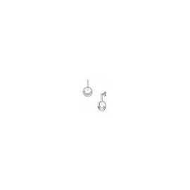 ARETES DE ORO BLANCO CON PERLA CULTIVADA B809E-B - Envío Gratuito