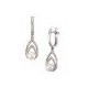 ARETES DE ORO BLANCO CON DIAMANTES Y PERLA 13355W-WPWT - Envío Gratuito