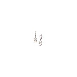 ARETES DE ORO BLANCO CON DIAMANTES Y PERLA 13355W-WPWT