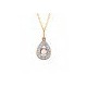 DIJE DE ORO ROSA CON DIAMANTES Y PERLA 12171S-WP4RV - Envío Gratuito