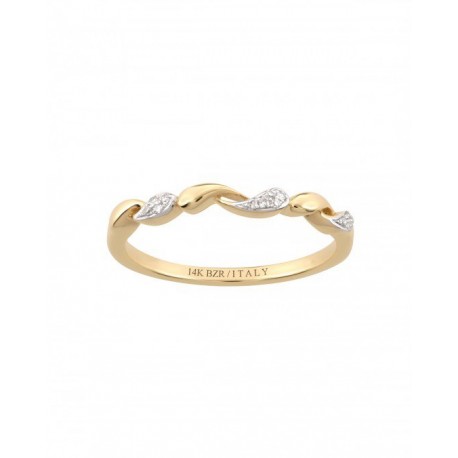 ANILLO DE ORO AMARILLO CON DIAMANTES KC02358R-5Y-D00 - Envío Gratuito